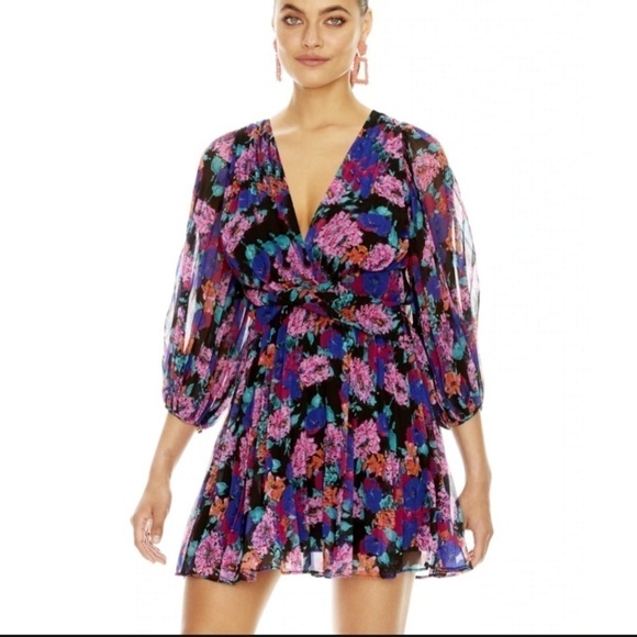 La Maison Talulah Sweet Talk Floral Mini Dress - Picture 1 of 13